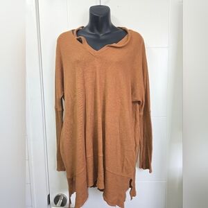 Chance or Fate Sweater Womens Medium M Oversized Tunic Long Sleeve V Neck Soft